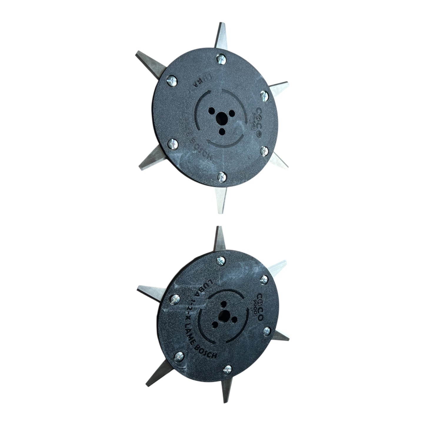 Kit de plateaux de coupe 6 Lames type "BOSCH INDEGO" avec ventilation active Mammotion LUBA 1-2-X + Bouchons moteurs